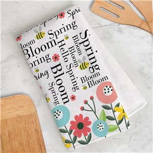 Spring Kitchen Towel | Personalized Spring Kitchen Decor