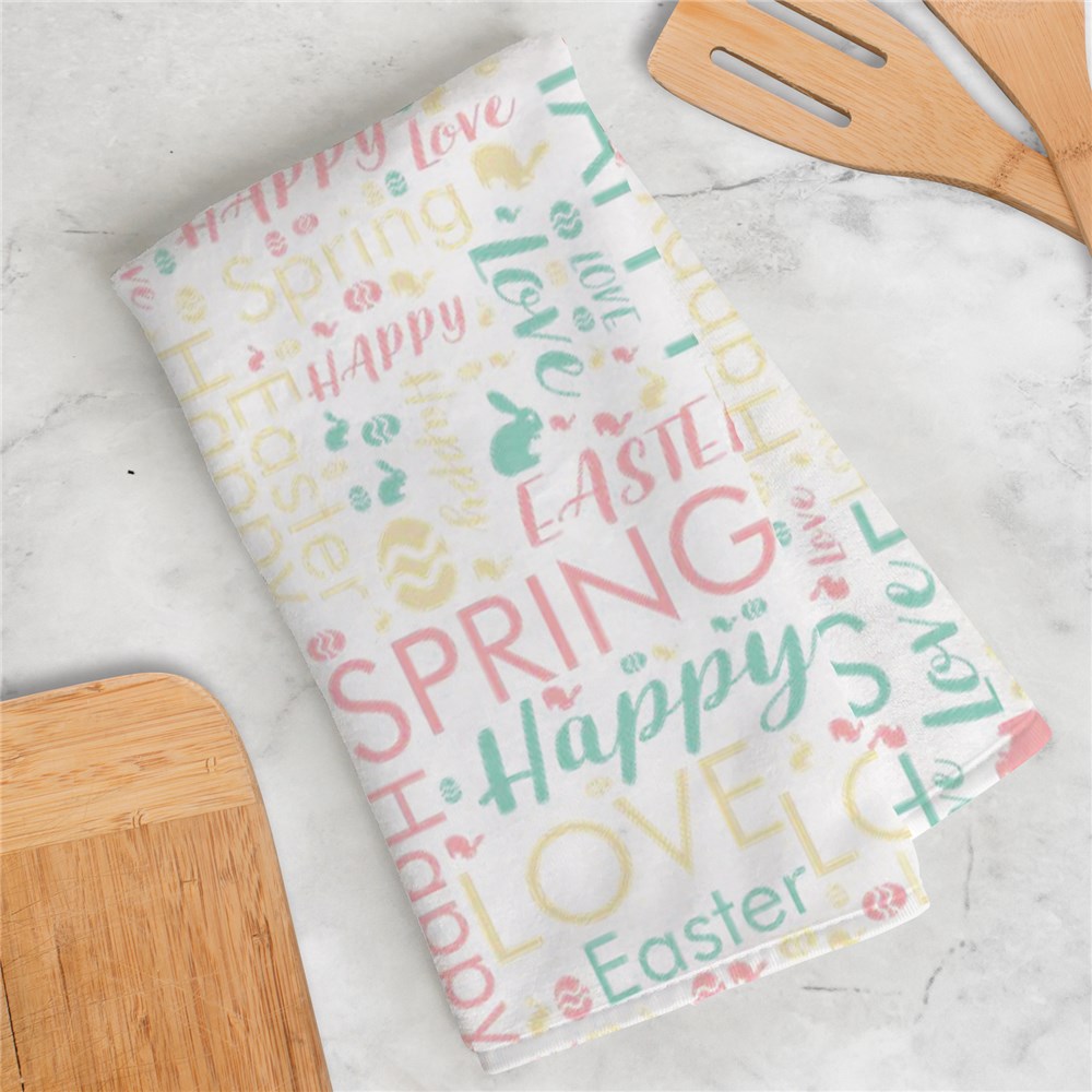 Easter Kitchen Towels | Personalized Easter Decor