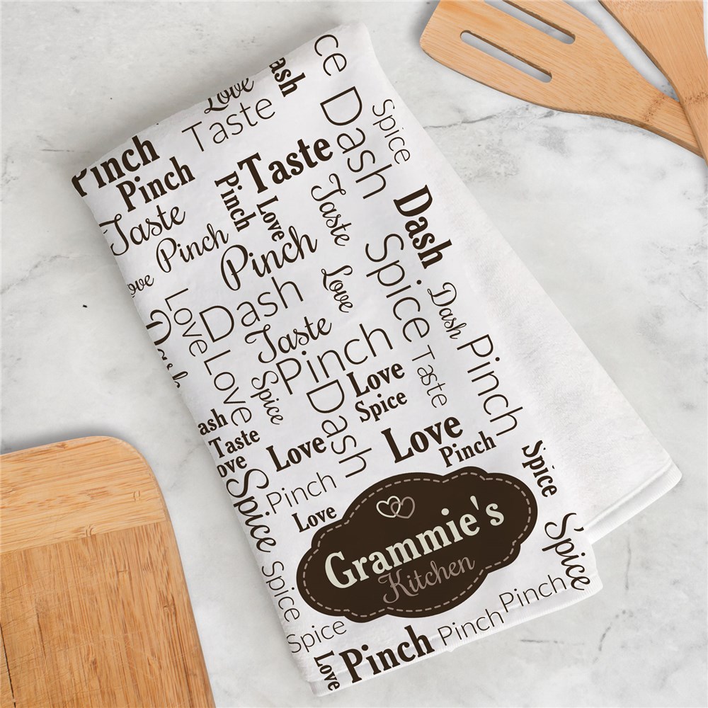 Personalized Label Word Art Dish Towel 8143777