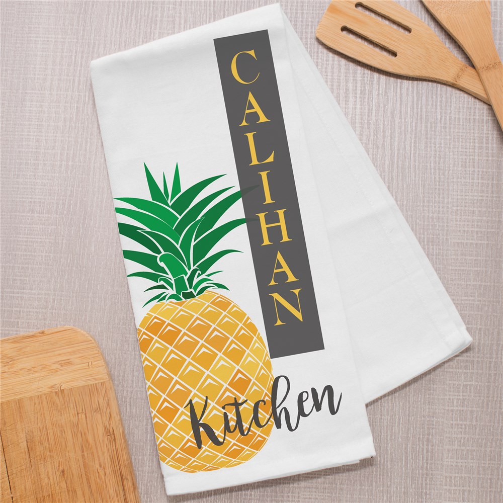 Pineapple Personalized Dish Towel GiftsForYouNow