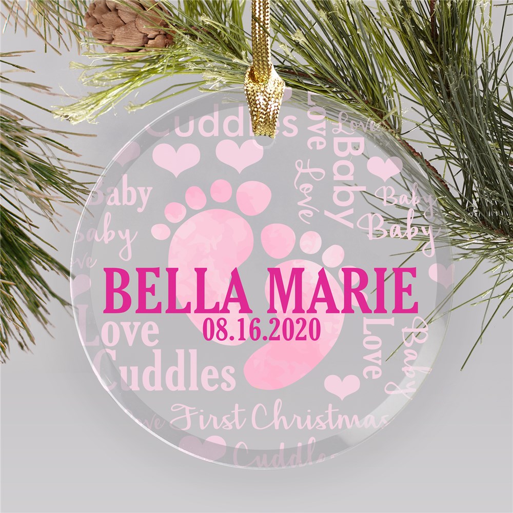 Personalized Baby Ornaments | Baby Feet Christmas Ornaments