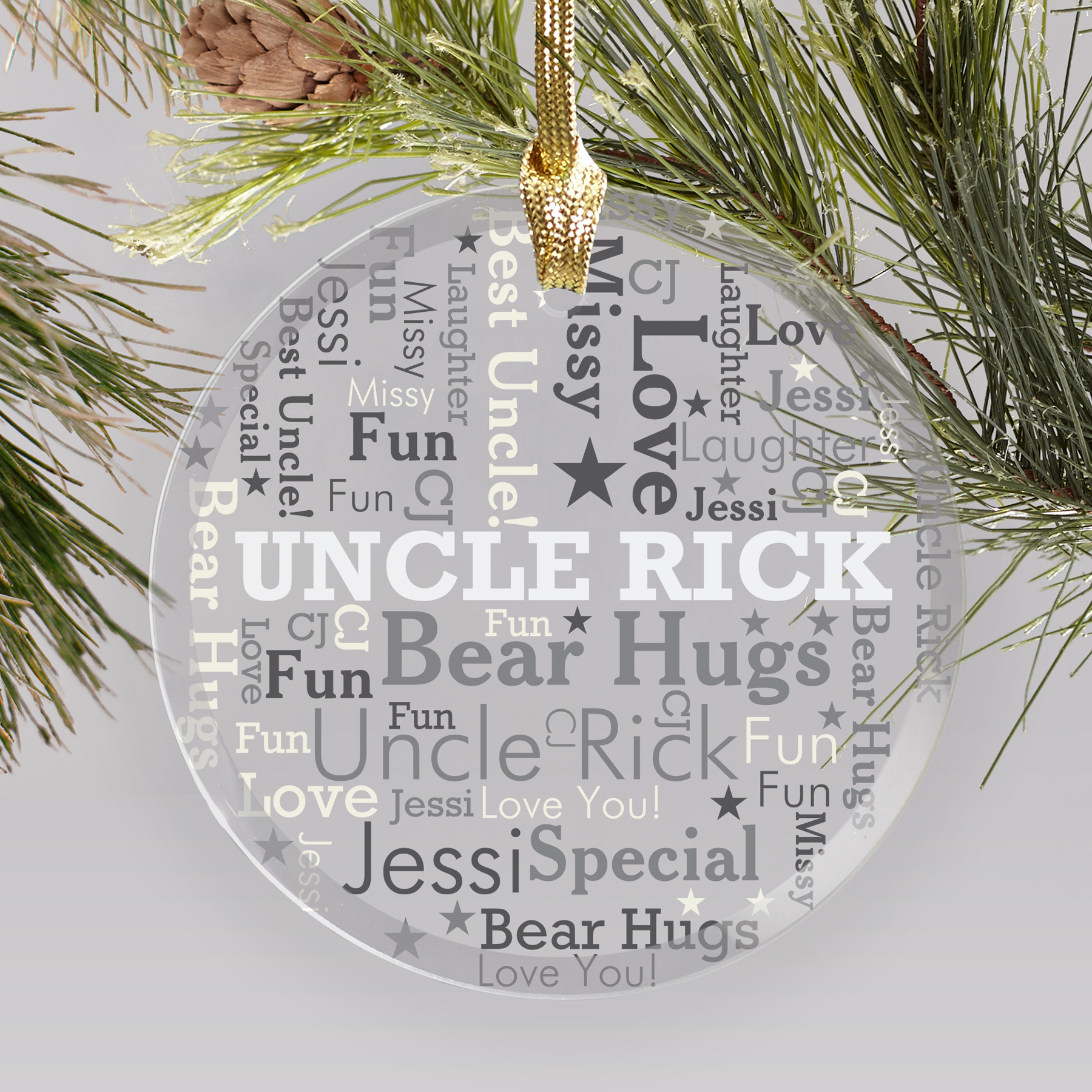 Personalized Any Name Ornaments | Personalized Family Ornaments