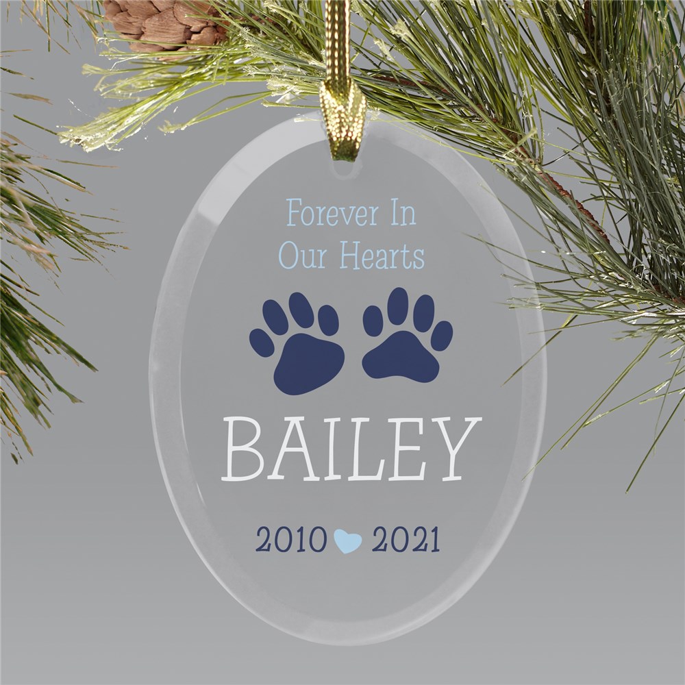 personalized pet ornaments in memory