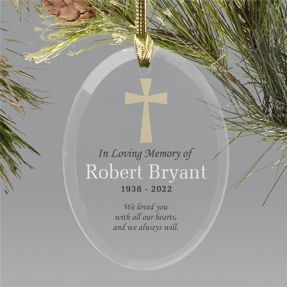 Personalized Sympathy Ornaments | Customized Glass Remembrance Ornament