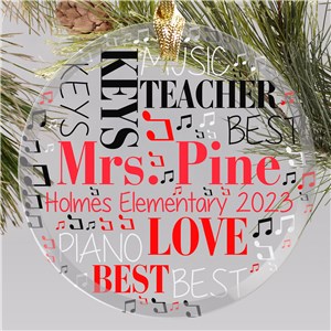 Personalized Teacher Ornaments | Gifts For Music Teachers