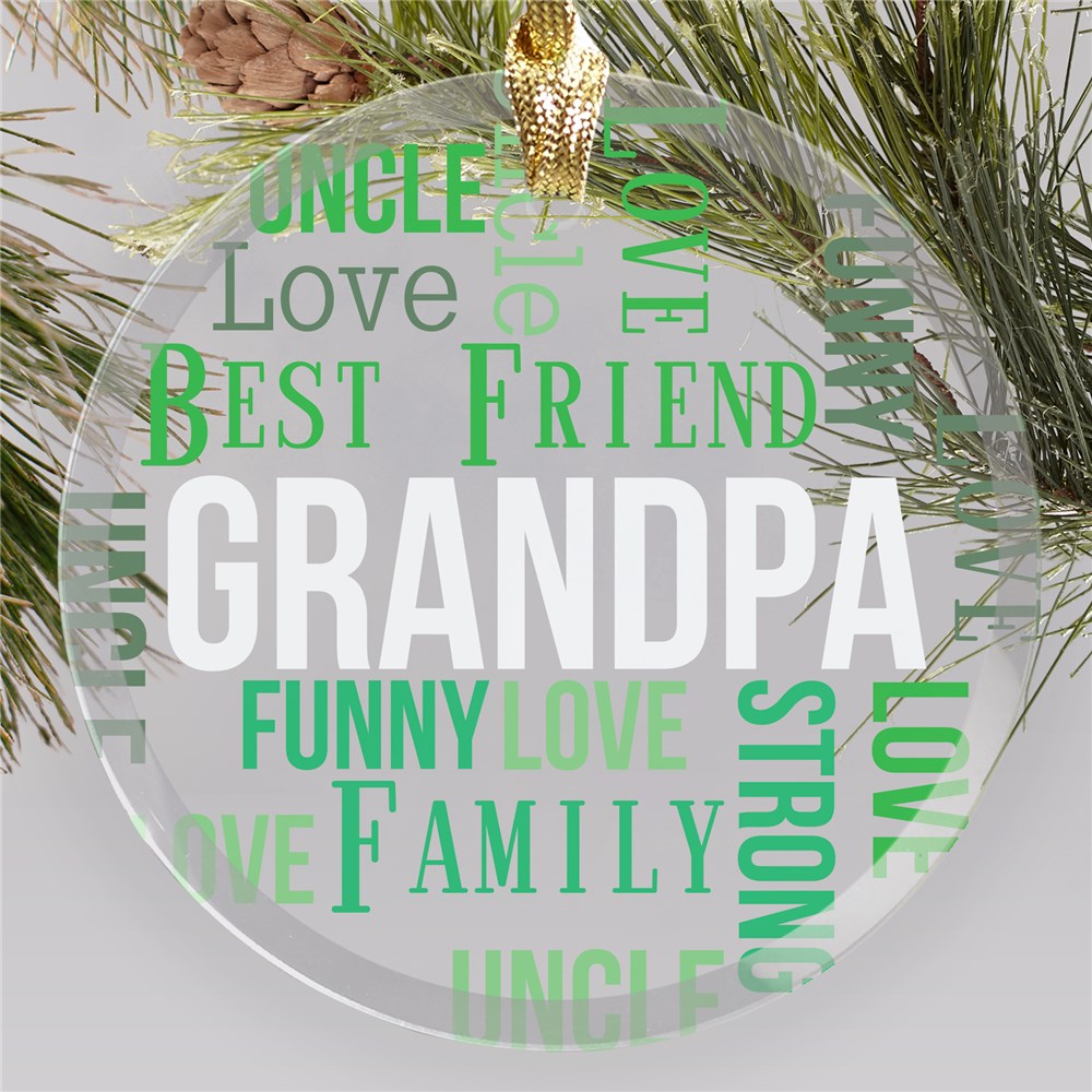 Personalized Word Art Ornaments | Personalized Brother Christmas Ornament