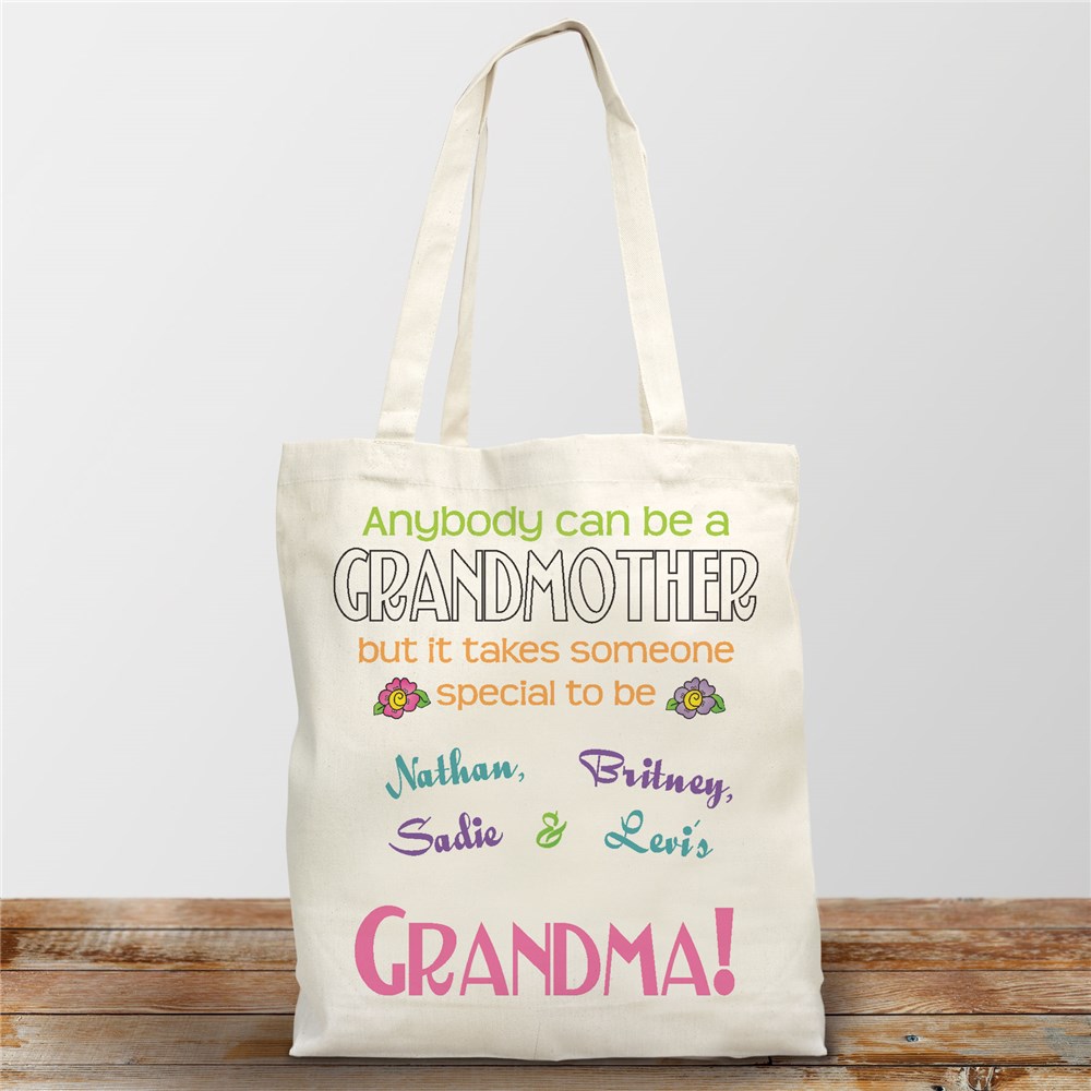 Personalized Grandma Tote Bag from
