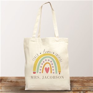 Personalized Teach Love Inspire Tote Bag