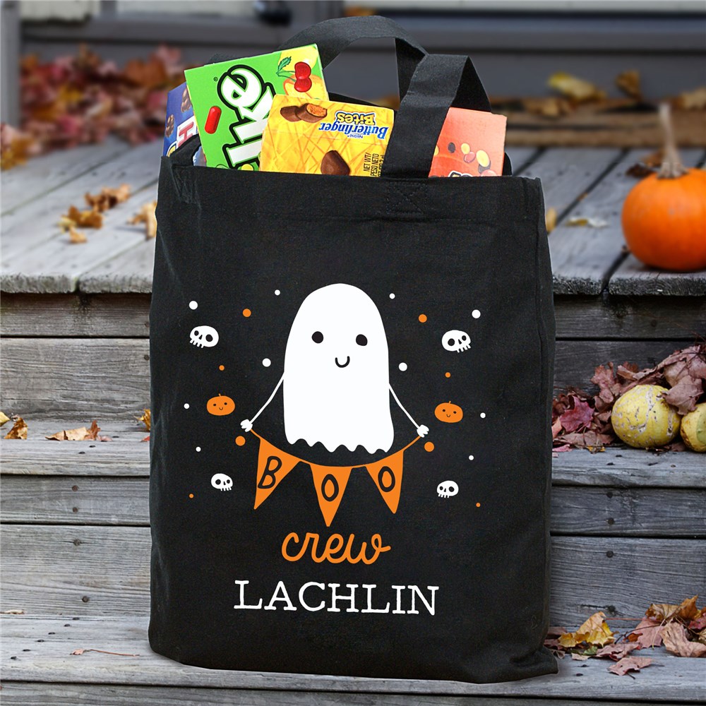 Personalized Boo Crew Trick or Treat Tote Bag for Kids