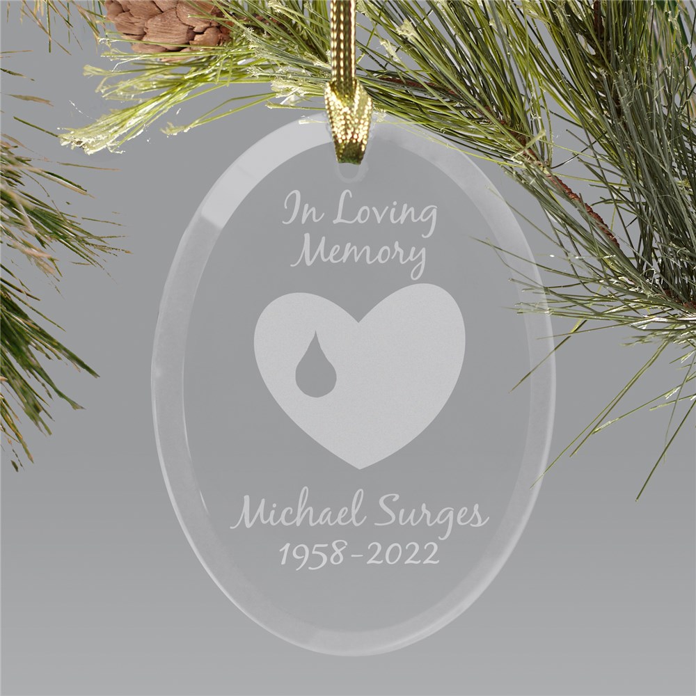 Personalized Memorial Ornament | Glass | Memorial Christmas Ornaments