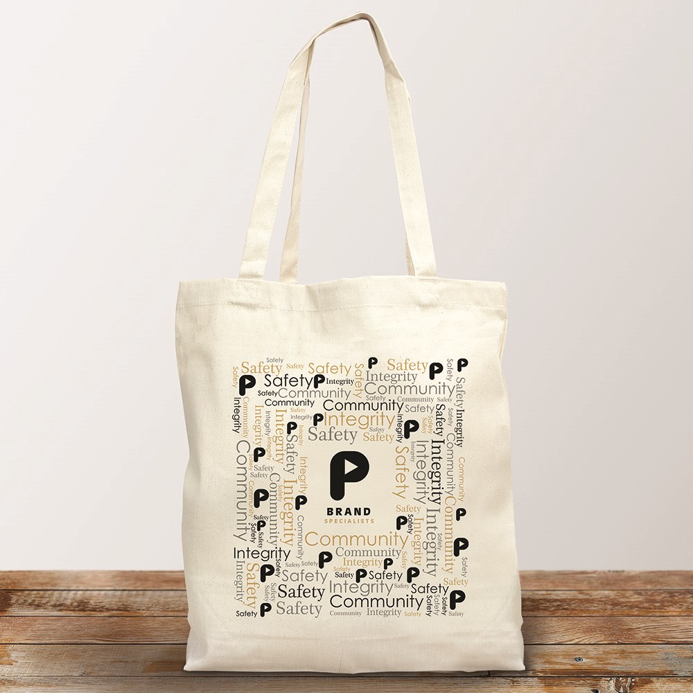 Personalized Corporate Logo Word Art Tote Bag