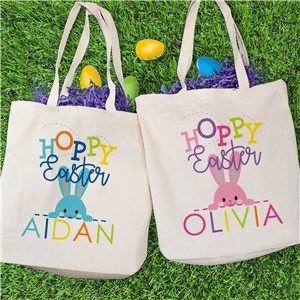 Personalized Hoppy Easter Tote Bag 