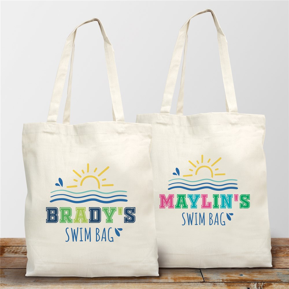 Personalized Sunny Swim Tote Bag