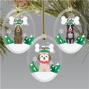 Personalized Dog Breed Ornament With Name