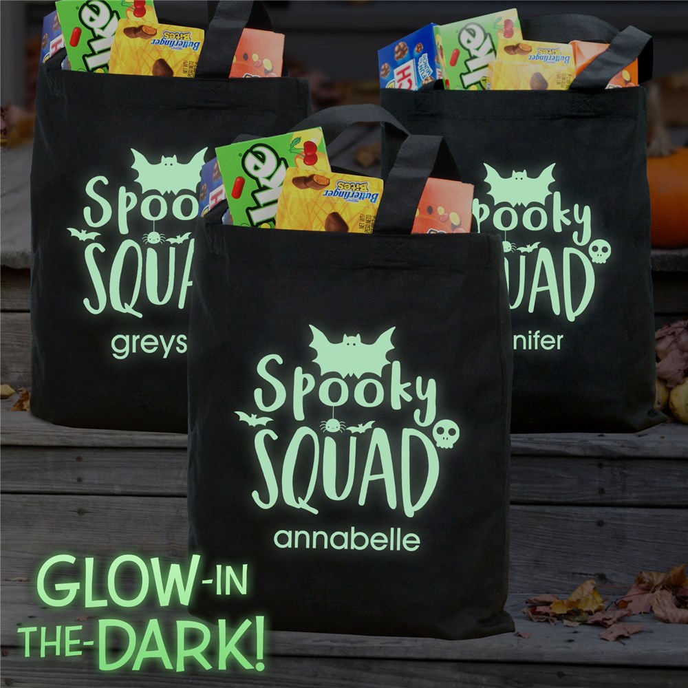 Spooky Squad Glow In The Dark Trick Or Treat Bags