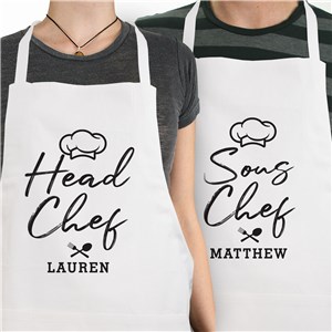 Chef Hat Personalized Apron Set