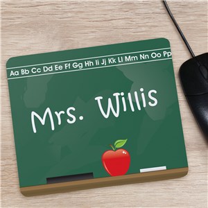 Personalized Teacher Mouse Pad -Chalkboard- | Personalized Teacher Gifts