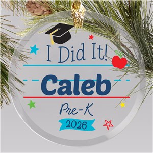 Personalized I Did It Graduation Glass Ornament 8233314RX