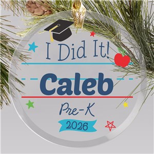 Personalized I Did It Graduation Glass Ornament 8233314RX
