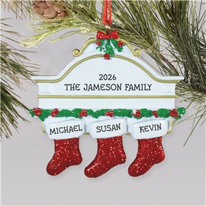 Personalized White Mantle Ornament | Personalized Family Christmas Ornaments