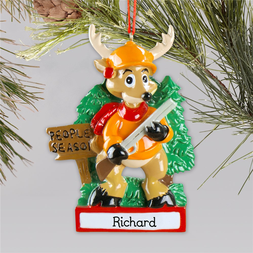 Personalized Hunting Holiday Ornament | Hunting Christmas Holiday Ornament