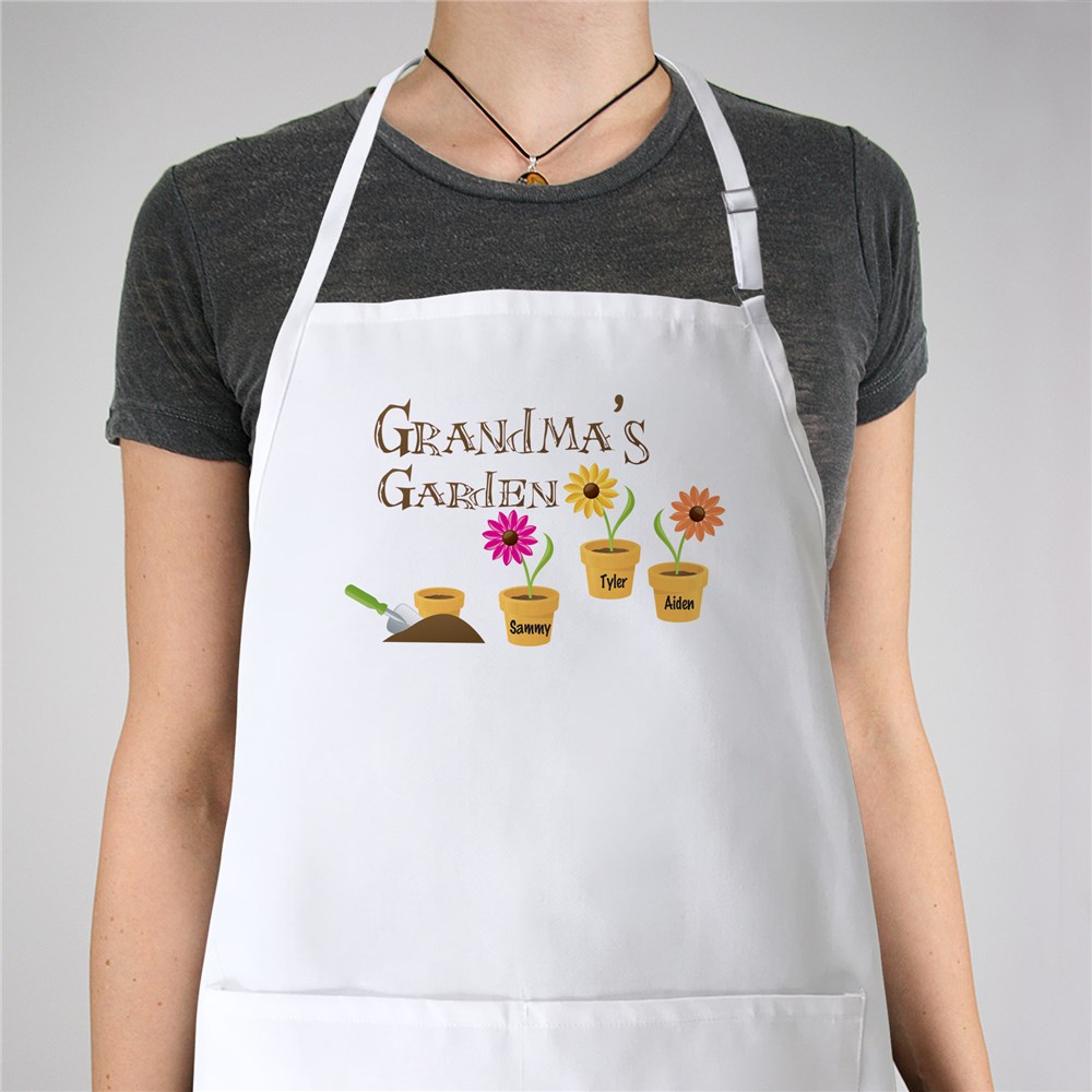 Personalized Grandma's Garden Kitchen Apron | Personalized Gifts for Grandma