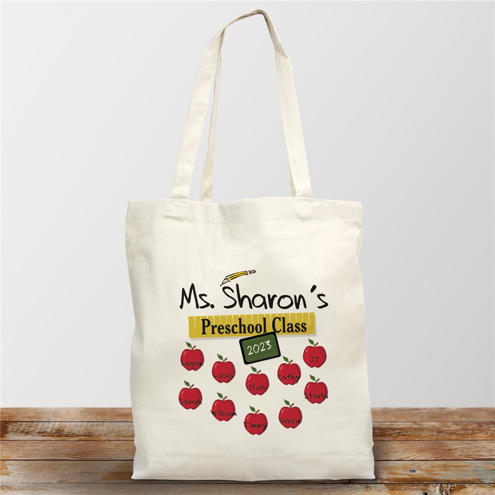 Teachers Class Personalized Canvas Tote Bag | Personalized Teacher Gifts
