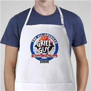 All American Grill Guy Personalized BBQ Apron | Personalized Aprons