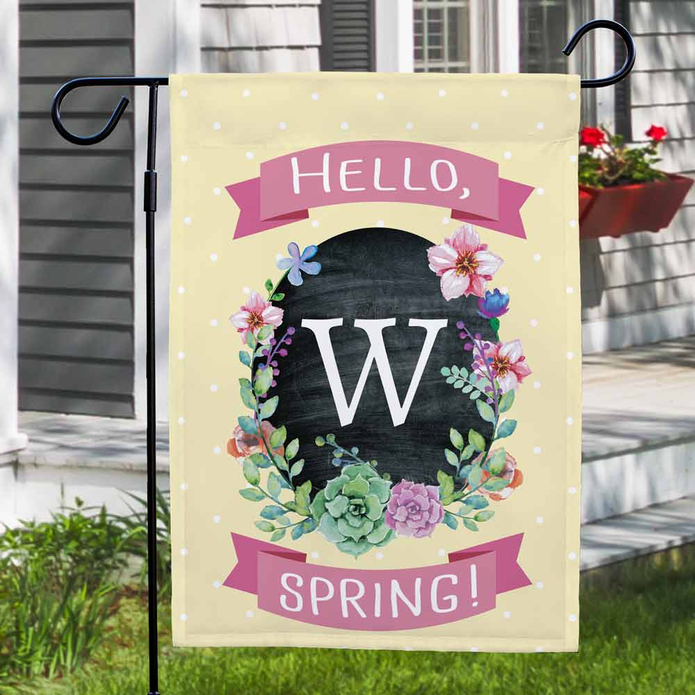 Monogram Spring Garden Flag |Personalized Housewarming Gifts