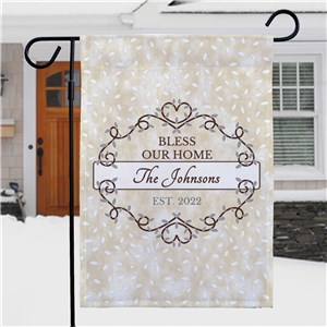 Personalized Bless Our Home Garden Flag |Personalized Garden Flags