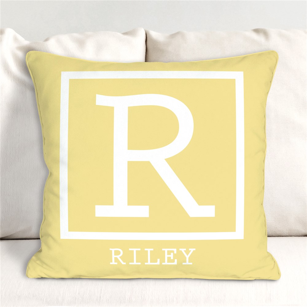 Baby Monogram Personalized Throw Pillow | Personalized Gifts for Kids