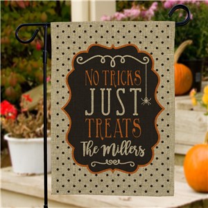 Personalized Family Trick or Treat Burlap Flag 830106062BX