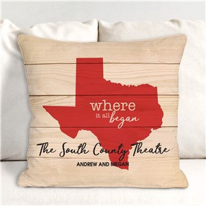 Personalized Where It All Began Throw Pillow | Personalized Housewarming Gifts
