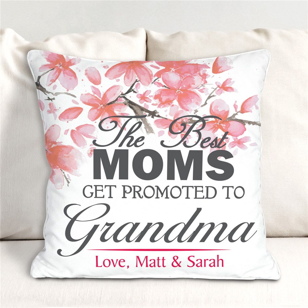 Personalized Promoted to Grandma Throw Pillow GiftsForYouNow