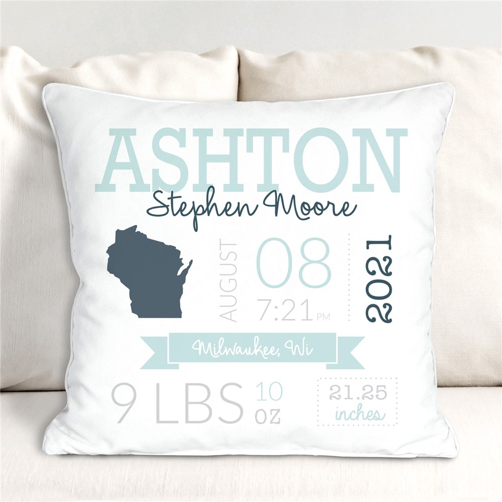 Custom Gift Personalized State Throw Pillow Custom Decor Throw Pillow Case Texas Home Decor Personalized Throw Pillow