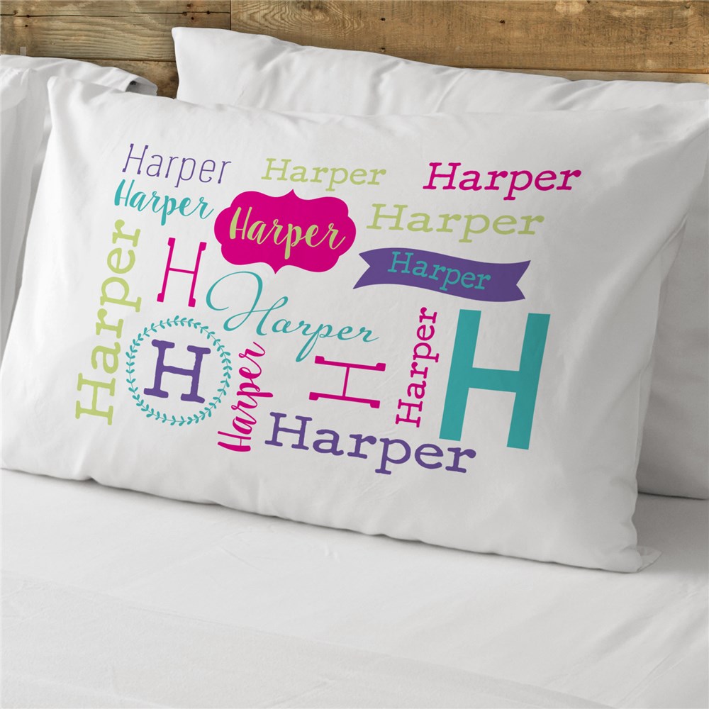 Personalized Repeating Name Pillowcase GiftsForYouNow