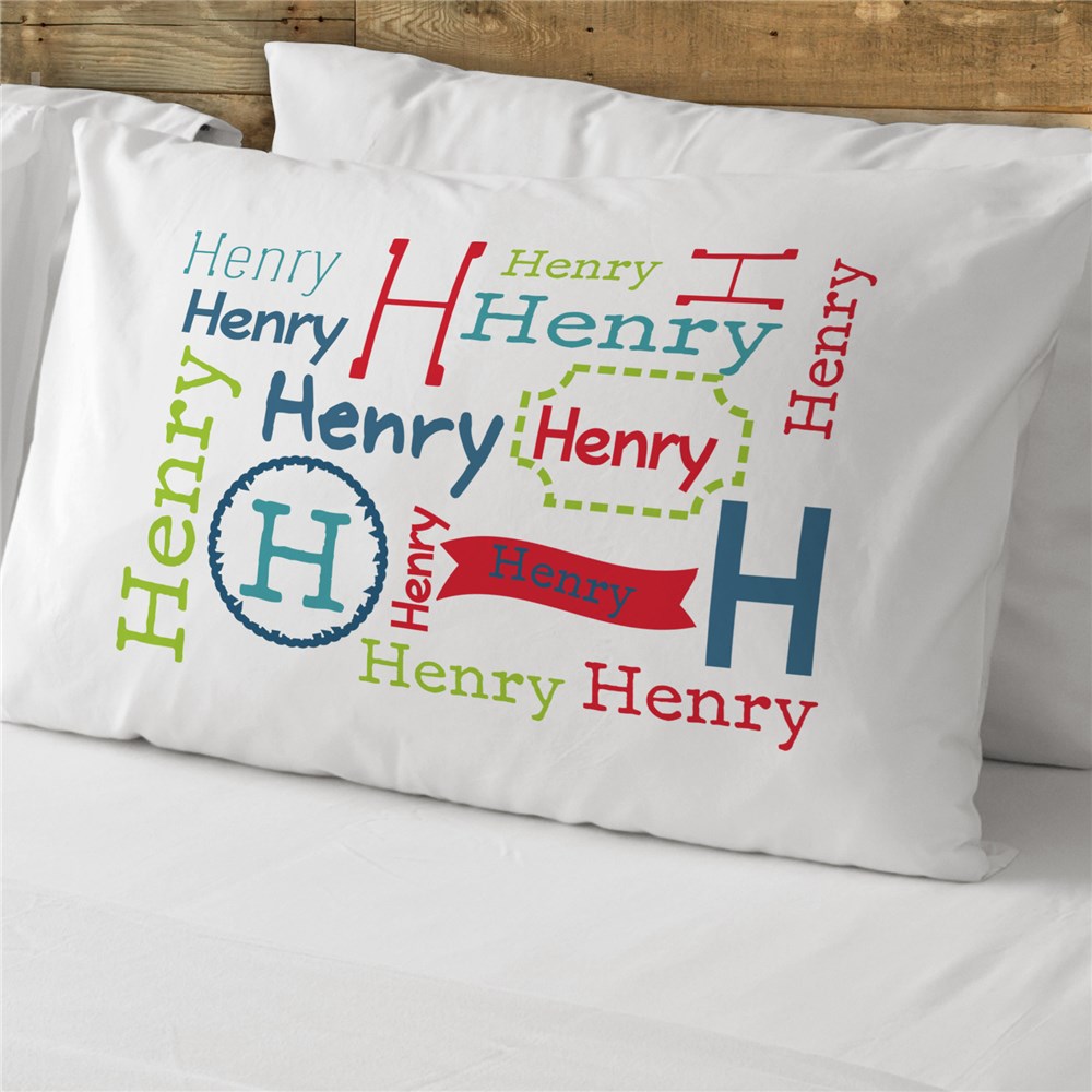 Personalized Repeating Name Pillowcase GiftsForYouNow