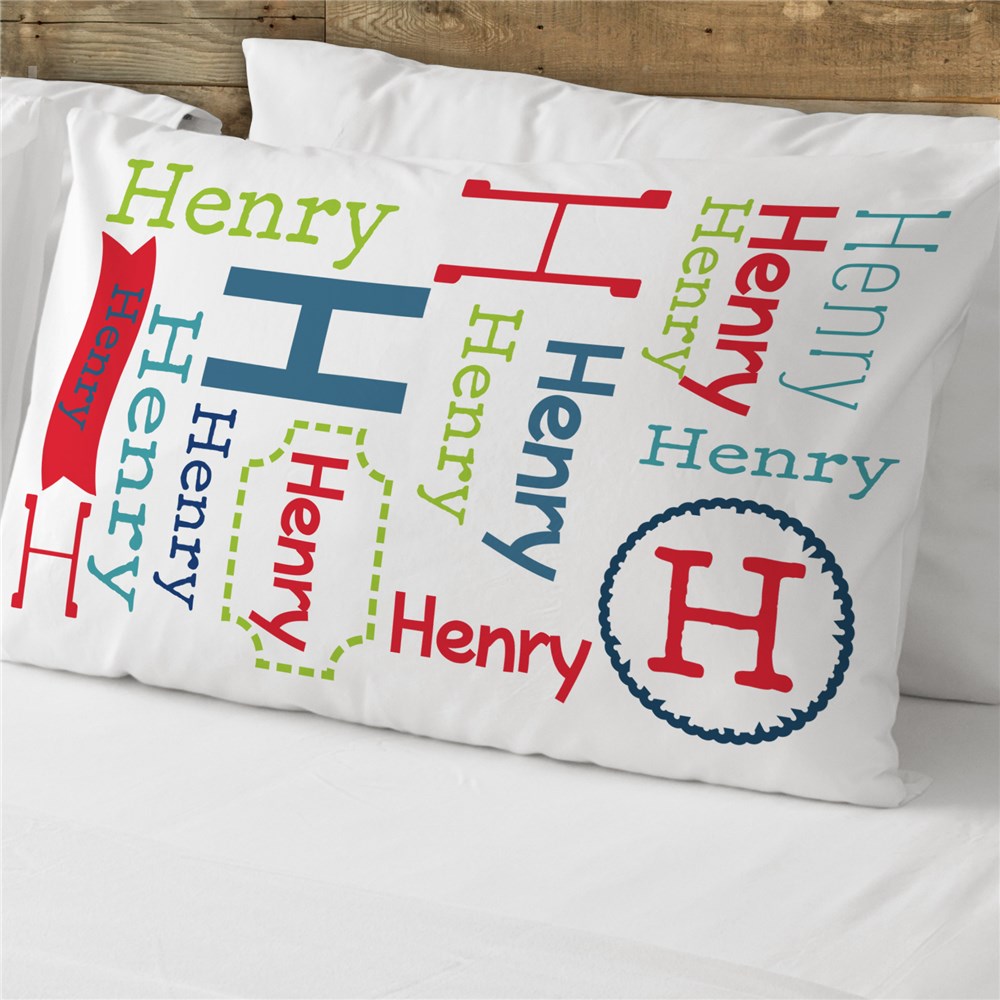 Personalized Repeating Name Pillowcase GiftsForYouNow