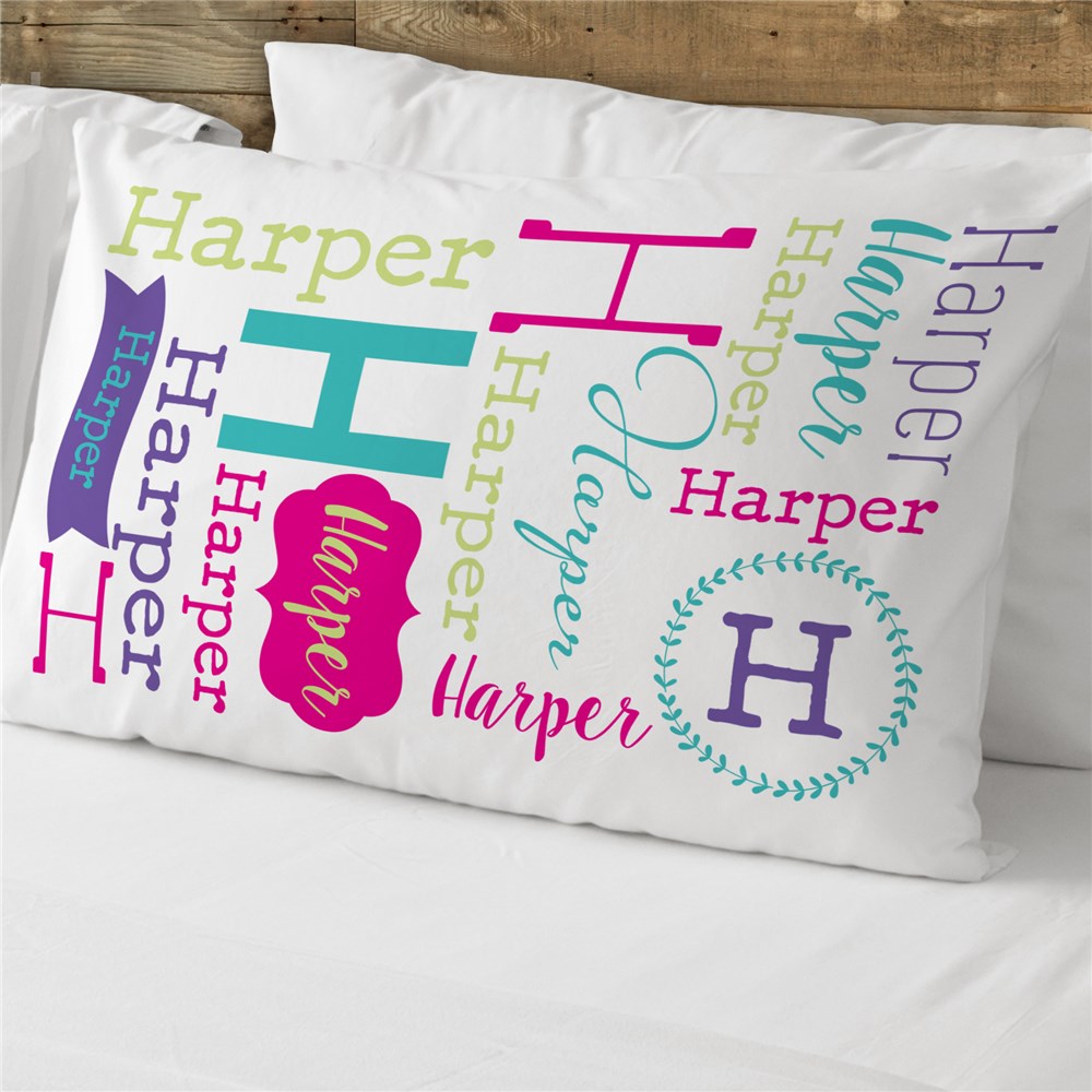 Personalized Repeating Name Pillowcase GiftsForYouNow