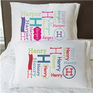 Personalized Repeating Name Pillowcase | Personalized Kids Pillowcases