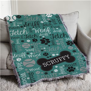 Personalized Pet Word-Art Afghan Throw 830116705