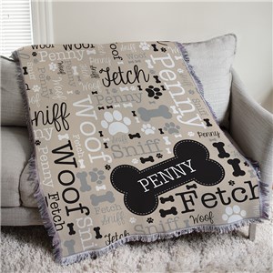 Personalized Pet Word-Art 50x60 Afghan Throw 830116705L