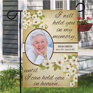 Personalized Hold You In My Memory Memorial Flag | Memorial Garden Flags
