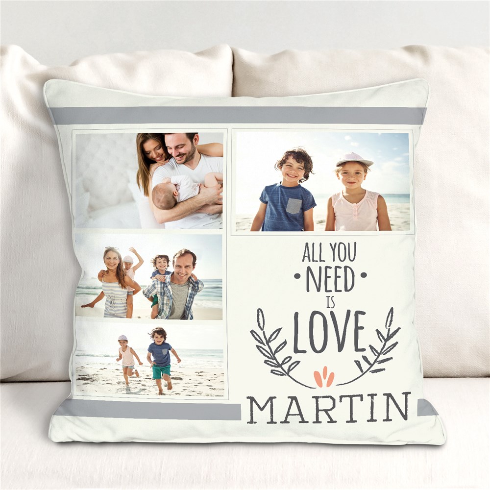 Personalized All You Need Is Love Throw Pillow | Photo Pillows