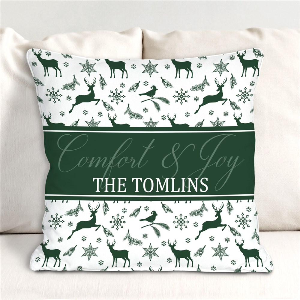 Personalized Comfort and Joy Throw Pillow GiftsForYouNow
