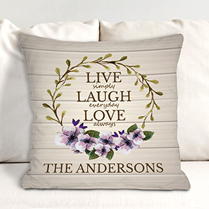 Personalized Live Love Throw Pillow | Live Laugh Love Pillows