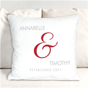 Personalized Couples Established Throw Pillow | Personalized Valentine Throw Pillows