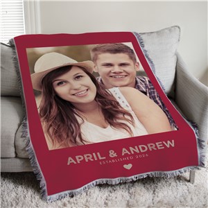 Personalized Couples Photo Afghan Throw 830123135