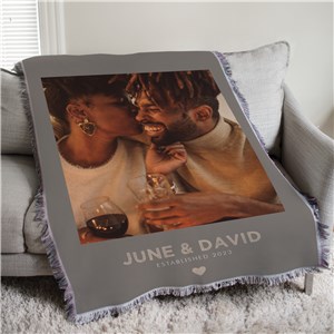 Personalized Couples Photo Afghan Throw 830123135