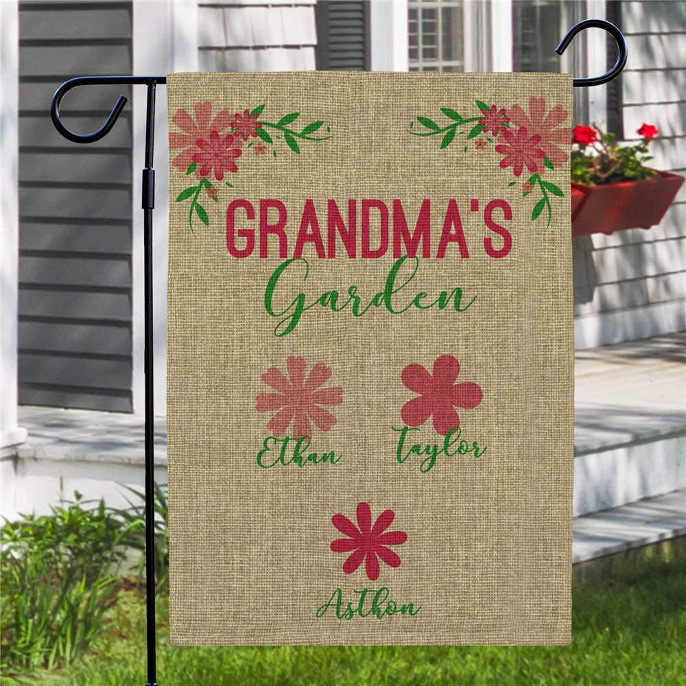 Grandma's Garden Personalized Garden Flag GiftsForYouNow
